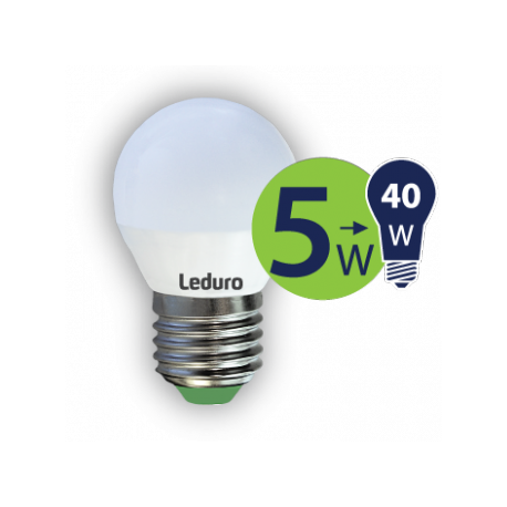Lempa LED 5W E27 PL-G45-21183 Leduro