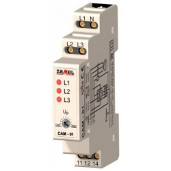 Relė CAM-01 230V/400V fazių asimetrijos