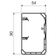 Kanalas 90x55 PK rozetėms 45x45