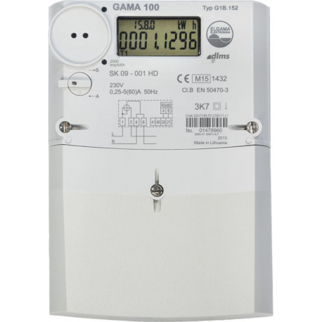 ELGAMA GAMA 100 1-2 tariff single-phase meter ELGAMA GAMA 100 1-2 tariff single-phase meter