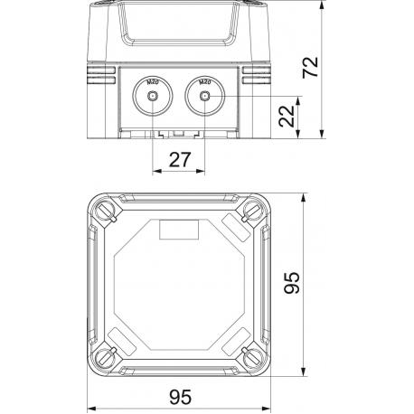 OBO BETTERMANN Junction box X with cable gland