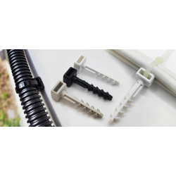 BALTPLAST Uchwyt na opaskę kablową 6x40mm szary/czarny 100szt.