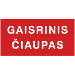 Ženklas 'Gaisrinis čiaupas' 120x245mm