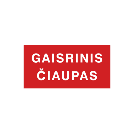 Ženklas 'Gaisrinis čiaupas' 120x245mm