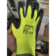 Knitted winter gloves coated with rough latex (size 10)